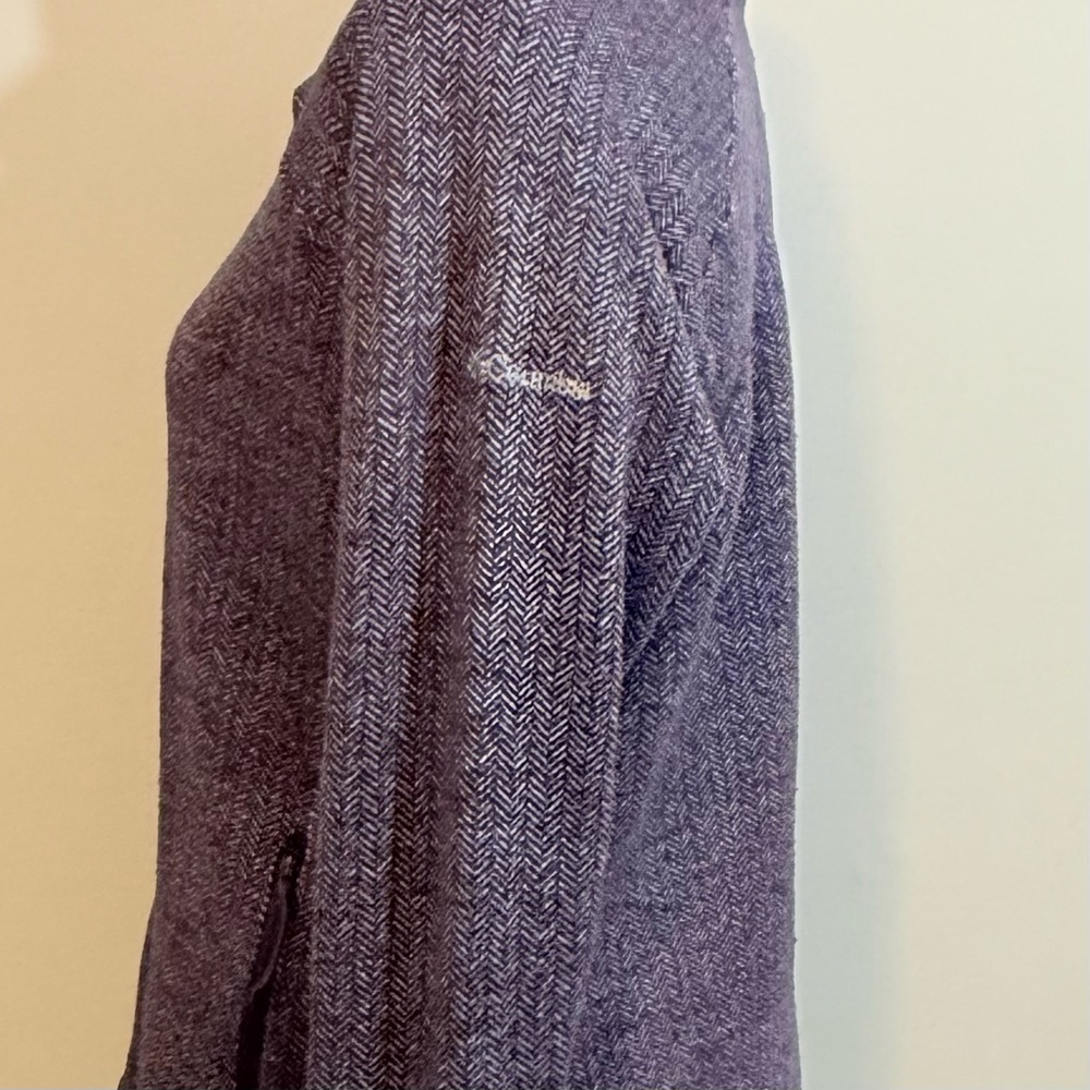 Columbia Purple Knit Herringbone Full Zip Jacket – Women’s XL - Picture 5 of 12